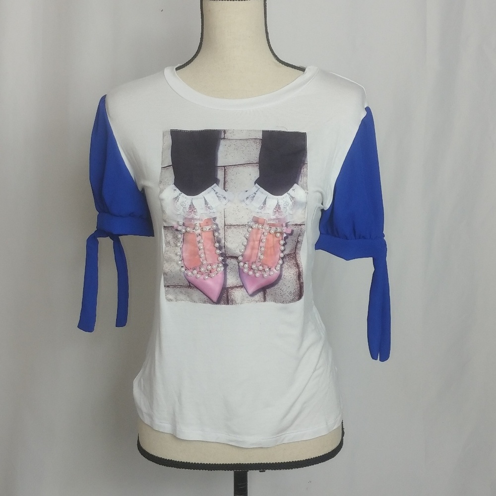 Puffy Sleeve T Shirt NWOT